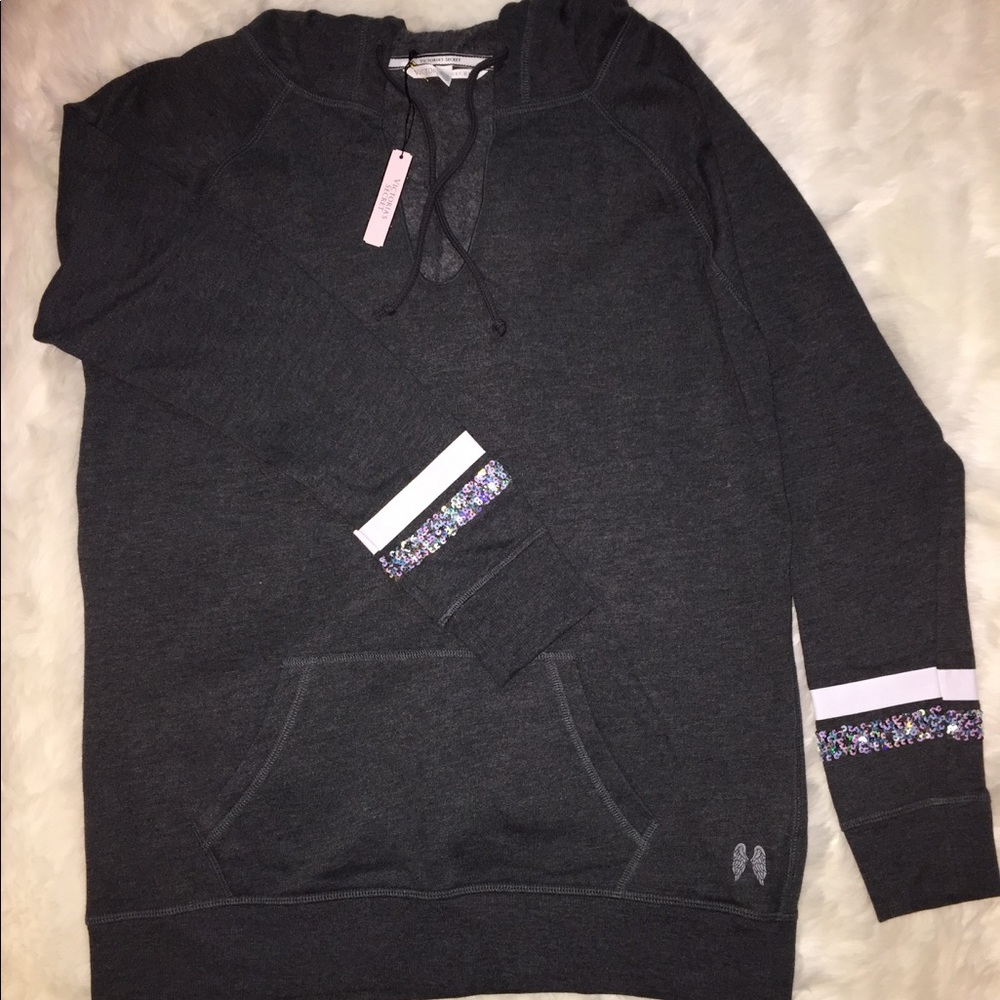 NWT Victoria's Secret VS Love Sequin Sweat…